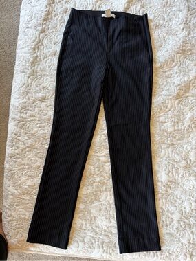 White House Black Market Black with White Pinstripe Dress Pants
